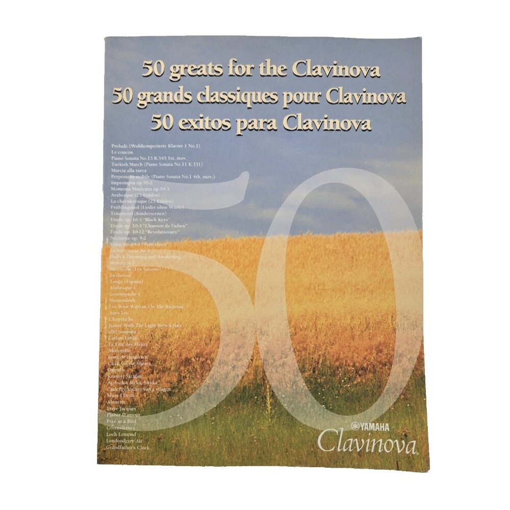 50 Greats for the Clavinova Piano Song Book Yamaha 1998 3rd Edition